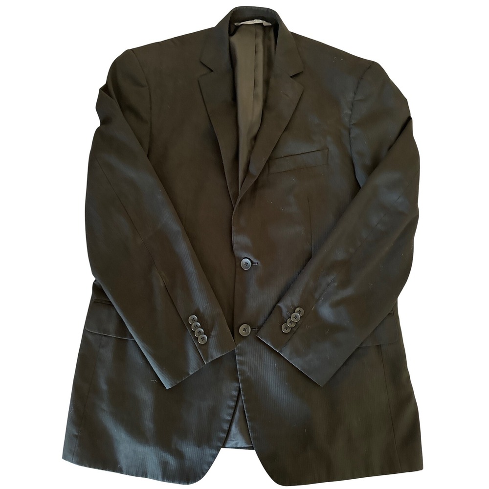 Perry Ellis Portfolio Blazer Sport Coat Two Button‎ Black Career Size Men's 42R